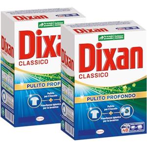 Dixan Detersivo Lavatrice Polvere Classico, 2 confezioni da 48 lavaggi