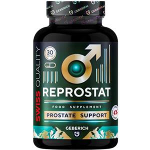GEBERICH Reprostat - Integratore per Benessere Prostatico e Supporto Urinario con Serenoa, Echinacea e Semi di Lino - 30 Capsule