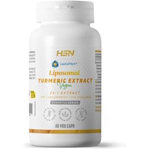 HSN Estratto di Curcuma Liposomiale 280mg (91% Curcuminoidi, 77% Curcumina) | 60 Capsule Vegetali | Tecnologia LipoCellTech™ Protezione Liposomiale +BIODISPONIBILITÀ | Non-OGM, Vegano, Senza Glutine