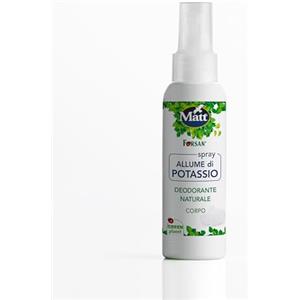 Matt, Spray Allume di Potassio, Deodorante Spray 100% Naturale e di Origine Vegetale, Riduce la Sudorazione e Protegge dai Cattivi Odori Corporei, Senza Profumo, Confezione 100% Riciclabile, 125 ml