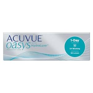 Acuvue Oasys 1-Day - Lenti morbide HydraLuxe, 30 pezzi, sferiche in silicone idrogel