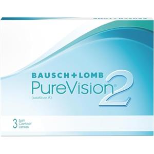 PureVision 2 HD Lenti a Contatto Correttive Mensili, 3 Lenti, BC 8.6 mm, DIA 14 mm, -8.0 Diopt