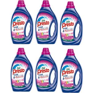 Bio Presto Liquido Color Detersivo Lavatrice Liquido, Nuova formula con Smacchiatore, 6 confezioni da 35 lavaggi, totale 210 lavaggi