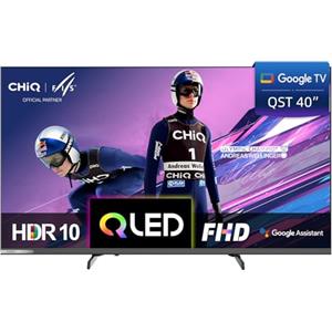 CHiQ L40QST 40 Pollici(101cm) QLED FHD Pro Smart Google TV - Design Metallo Senza Cornice, 93% DCI-P3, HDR10, Dolby Audio,Controllo Vocale, DVB-T2