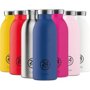 24Bottles Clima Bottle - Borraccia Termica 330 ml, Borraccia Acciaio Inox, Bottiglia Termica 100% Ermetica (24h Cold 12h Hot), Design Italiano, Borracce Termiche, Water Bottle Ice White