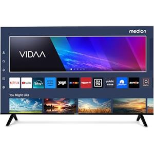 MEDION TV Ultra HD 138,8 cm (55 pollici) (Smart TV, HDR10, VIDAA Store, Netflix, Prime Video, Disney+, DAZN, HbbTV, PVR, Bluetooth), MD 855200