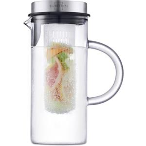 SILBERTHAL Brocca acqua vetro - Limonata e spritz - 1 litro - Caraffa con coperchio
