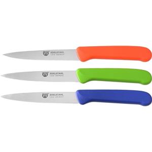 GRÄWE coltello spelucchino 3 pezzi, set di coltelli da cucina, acciaio inox, bordo super affilato, colorato