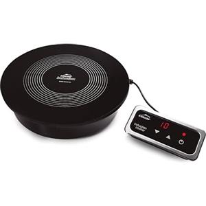 Lacor - 69139 - Piastra Elettrica a Induzione per Scaldavivande (700W, Ø18 cm) con Regolatore di Temperatura, Ideale per Buffet, Eventi o Catering, Uso Professionale, Colore Nero