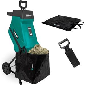 VONROC Biotrituratore elettrico 2500W - Trituratore Rami e foglie fino a Ø45mm, con Sacco Raccolta 45L, Lame in Acciaio Duro, Sicurezza Anti‑Sovraccarico - Leggero, Compatto e Facile da Pulire