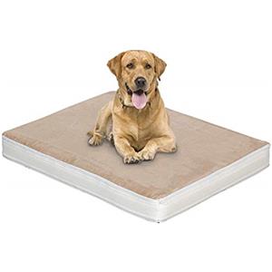 EVERGREENWEB MATERASSI & BEDS Evergreenweb - Materasso Cuccia Letto 90x115 alto 10 cm per Cane o Gatto di Taglia Grande, Imbottitura Morbida Lastra interna in Schiuma Waterfoam Rivestimento con AIR SPACE Sfoderabile e Lavabile MAX