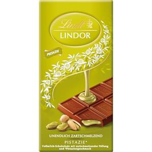 Lindt Cioccolato LINDOR Pistacchio | Lavagna 100 G | Cioccolato al latte intero con un riempimento infinito delicato con sapore di pistacchio | Cioccolato | Regalo di cioccolato