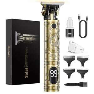 Solati Tagliacapelli Uomo, Rasoio Elettrico Barba Capelli Professionale Corpo Macchinetta Regolabarba Professionale con 3 Pettini per Lunghezze (1#)