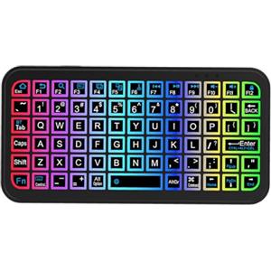 Generico Tastiera - Compatta Wireless 5.2 Da 10 M, Design Sottile in Pvc Abs, 3 Cambi Di | Tastiera Portatile Retroilluminata Ricaricabile per Tablet Laptop Smartphone Computer Uf
