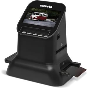 Reflecta x66-Scan - Scanner Diapositive e Negativi, Sensore 14 MP CMOS, Risoluzione Normale da 14MP e Interpolata da 22MP, Display 4,3'' IPS LCD, Correzione Colore Automatica/Manuale, USB 2.0