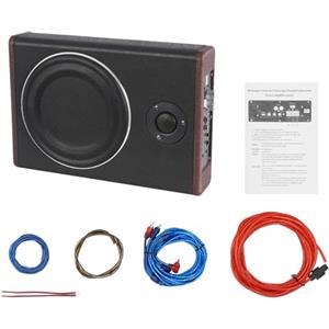 SUBKUDY Altoparlante Compatto in Acciaio Inox Ultra Sottile per Auto, Subwoofer Attivo 12V 600W, Audio Passivo
