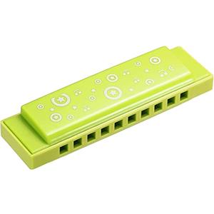 PATIKIL Traslucido Armonica Assortiti Colori 10 Fori Verde ABS Arpa Bocca per Educativo Musicale Strumenti Principianti Adulti Professionisti