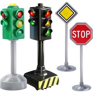 Generico Semaforo - ABS 12,5x4cm | Luminosi | Giocattolo Di Segnalazione In Miniatura Con Indicatore Di Traffico Per Giochi Educativi, Dimostrazioni Di Sicurezza , Attività Di Apprendimento Per B