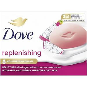 Dove Saponetta Beauty Bar, Dragon Fruit, Saponetta Mani, Viso e Corpo, con 1/4 di Crema Idratante, Dermatologicamente Testata, 100% Ingredienti Idratanti di Origine Naturale, 90ml