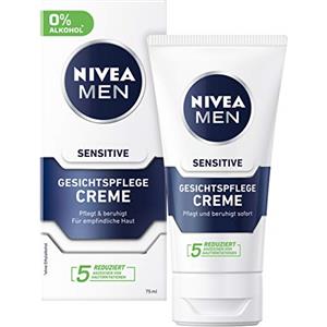 Nivea Men - crema idratante e lenitiva per uomini con pelle sensibile in confezione da 2 (2 x 75 ml)