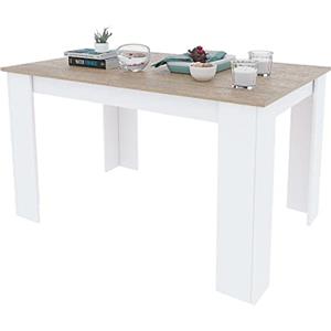 Arreditaly Tavolo Da Pranzo Allungabile Fino a 190 cm In Legno Toledo Tavolino Consolle Estensibile Salotto Salone Sala Pranzo Design Moderno Elegante 190 x 78 x 90 cm Colore Bianco E Rovere