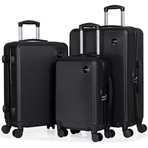 CABIN GO 5513 - Set di 3 valigie - bagaglio a mano da 55 cm, valigia media da 65 cm, valigia grande da 76 cm, in ABS rigido