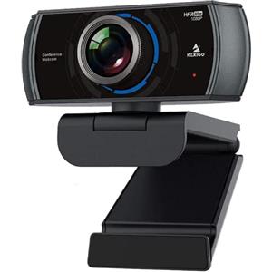 NexiGo OMENT Webcam con Microfono 1080P HD Network Camera Webcam 1080P per pc con Microfono, Vista Wide-Angle 105°, USB Plug And Play per PC Laptop Desktop Videochiamate, Conferenze