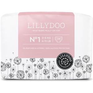 LILLYDOO Pannolini LILLYDOO ipoallergenici, taglia 1 (2-5 kg), 28 unità