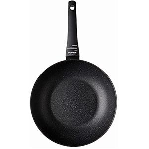 Moneta Yes! Wok 1 Manico, 28 cm, Artech Stone Ultra, Nero