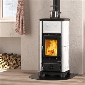Sony Pictures La Nordica - Stufa a legna Emiliana finitura bianco infinity da 45.3cm