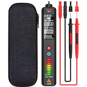 Bside Voltage Tester Multimetro EBTN LCD Rilevatore di tensione alternata senza contatto con sensibilità regolabile, torcia a LED, Dual Range 6 V ~ 1000 V/90 V ~ 1000 V