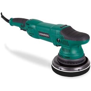 VONROC Lucidatrice Auto 1050W, Orbitale Doppia Azione 21mm, Velocità Variabile 1400-4800 RPM, Disco 150mm con Velcro, Soft Start, Cavo 4m - Per Lucidatura Auto, Barca e Rimozione Graffi