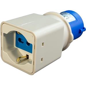 ELETTROWATT - Adattatore Industriale Spina CEE e Presa Civile Universale Standard Tedesco Schuko
