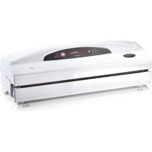 Magic vac FlaemNuova GeniusBasic - Macchina Sottovuoto per Alimenti Freschi e Umidi Sigillatrice per Sacchetti con Taglierino, Macchinetta con 1 Tubo per Contenitori e Accessori, 5 Sacchetti Pretagliati Inclusi