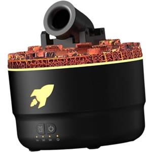 Milageto Umidificatore Ultrasuoni, Timer a 3 Velocità 1/3/5h, Nebulizzatore Silenzioso Spegnimento Automatico 7 Colori LED, Diffusore di Oli Essenziali per Casa, Yoga,SPA,Ufficio, Camera Letto, Nero