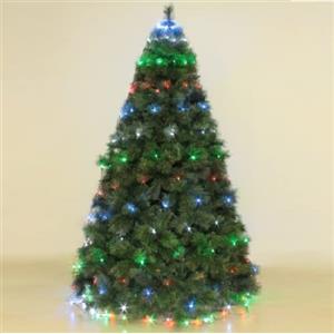 TOT ELECTRIC Mantello led per albero di Natale da 180 cm rete luminoso natalizio 198 luci filo verde luce bianca calda multicolore (Multicolore)