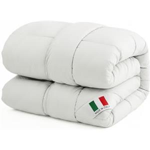 Italian Bed Linen Piumino Invernale PRESTIGE, Made in Italy - Piumone Matrimoniale - Trapunta in Morbida Microfibra Esterna e Calda Imbottitura in Poliestere 300gr/mq (MATRIMONIALE 250x200)