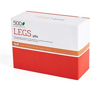 500Cosmetics Legs - Capsule Vegetali per Gambe Sane e Leggere, 60 pz, Previene Varici e Allevia Gonfiore