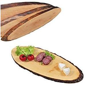 Meeting Tagliere Corteccia rostiera in Legno Naturale Stile Vintage (60cm)