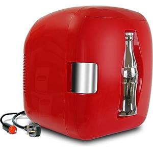 Coca-Cola Coca Cola Mini Frigo da Camera 7,9L Frigorifero Piccolo 12 Lattine Portatile Raffreddatore e Scaldino Bottiglie di Coke Mini Frigorifero per Bevande Auto Campeggio Viaggio Ufficio Scrivania