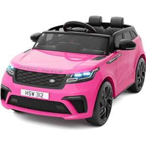 RBFGYIOP Macchina Elettrica per Bambini Range Rover 12V con Licenza Ufficiale 2 Posti, Telecomando Genitori, Sospensione Indipendente, Musica MP3 USB, Cintura di Sicurezza, LED, Colore Rosa