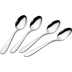 Lagostina Lavinia, Set 4 Cucchiaini da Caffè in Acciaio Inox 18/10, Design Senza Tempo, Resistenti ed Eleganti