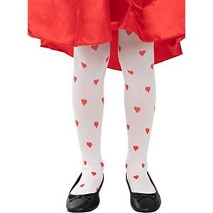Funidelia | Collant a cuori per bambina Queen of Hearts, Film e Cinema, Alice nel Paese delle Meraviglie, Disney - Accessori per bambini, accessorio per costume - Bianco