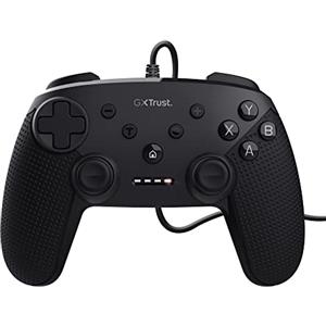 GXTrust Trust Gaming GXT 541 Muta Controller PC Cablato, 75% Materiali Riciclati, Cavo USB 3m, 15 pulsanti, Ritorno di Vibrazione, Joystick Gamepad per Giochi, Computer, Laptop, Windows 10/11