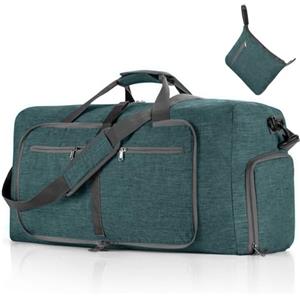 PEIHUODAN Borsa Sportiva 85L Grande Capacità - Borsa da Viaggio Pieghevole in Cationico, Borsone da Palestra, Travel Bag Impermeabile con Manici e Tracolla (Arancione)