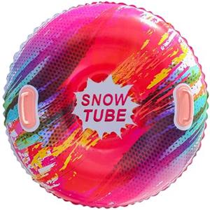 Generisch Slitta gonfiabile, pneumatici da neve gonfiabili con maniglie, tubo da neve slitta gonfiabile, 87 cm, slittino invernale per bambini adulti, divertimento in famiglia nella neve