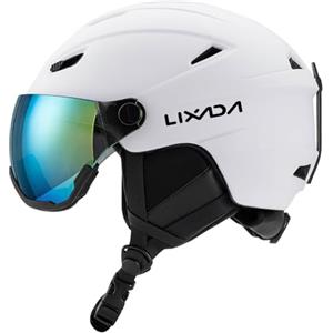 Lixada Caschi da sci, Casco da sci integrato Casco da snowboard per uomo e donna con visiera rimovibile