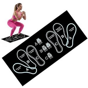 Generic Tappetino antiscivolo per squat con posizione del piede, accessori sportivi per allenamento a casa, design antiscivolo e ammortizzante per affondi, stretching, tappetino portatile per palestra, casa