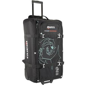 Mares Cruise Backpack - Borsa subacquea con ruote 120 l, manico telescopico, spallacci imbottiti, tasche pinne drenaggio, viaggio aereo ottimizzato