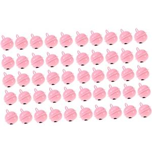 SHINEOFI 50 Pz Campanellini per L'artigianato Campane Artigianali per Ghirlanda Mini Campane per L'artigianato Natalizio Decorazioni per La Casa Metallo Suite Inverno Rosa